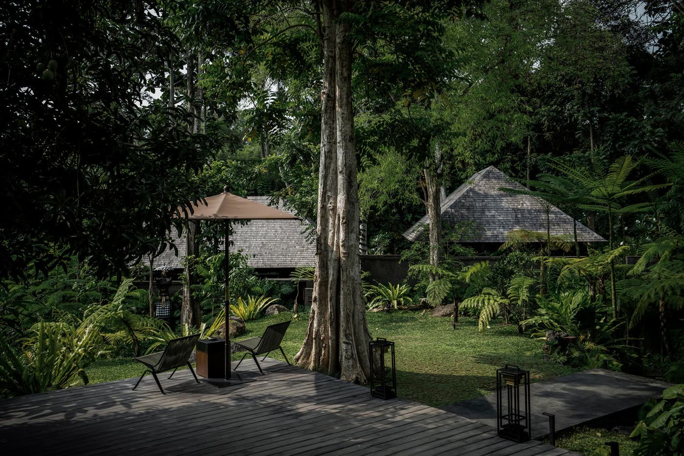 Bali — pavilón v džungli